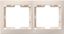КВАРТА Кремовый Рамка 2-местная вертикальная РВ-2-ККм | EMK21-K33-DM GENERICA IEK