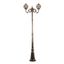 Светильник садово-парковый PL3708 столб круглый 2*60W 230V E27, черное золото | 11384 Feron