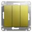 Выключатель 3-кл. СП Glossa 10А IP20 (сх. 3) 10AX механизм фисташк. SE GSL001031 APC
