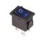 Выключатель клавишный 250В 6А (4с) ON-OFF син. с подсветкой Mini (RWB-207 SC-768) Rexant 36-2191 MEET