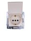 Розетка 1-м СП ASTI 16А IP44 с заземл. крышкой ПБТ механизм жемчуж./бел. перламутр. LEZARD 7081-3088-123BIPCH