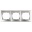 Рамка для розеток и выключателей 3 поста алюминий пластик Intro Plano 1-503-03 - Б0030098 ЭРА