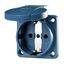 Розетка панельная SCHUKO 16А 230В 2Р+E синяя IР54 11031 MEN Mennekes