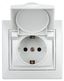 Розетка однофазная скрытого монтажа, в рамку с заземлением без шторок белый крышкой 16А 250В IP20 1-203-01 Intro Plano - Б0053889 ЭРА