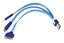 Кабель USB Lightning/30pin/micro USB/PVC/flat/blue/0.15m 3 в 1 Rexant 18-4255 MEET