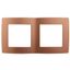 Рамка для розеток и выключателей 2 поста медь пластик ЭРА 12 12-5002-14 - Б0019372