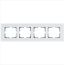 Рамка 4-м G-Glass стекло бел. White Glass Jasmart G1004GW