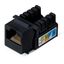 Вставка Keystone Jack RJ-45, категория 6, заделка тип 110, черная - KJ-RJ45-Cat.6-90-BK Cabeus 9483c