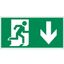 Знак Vault SST "Выход вниз" 200х400мм VARTON V4-EM-00.2040.ADV-0005 VARTA
