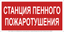 Знак безопасности BL-3015B.F42 "Станция пенного пожаротушения" Белый Свет a28857 BS