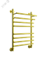 Полотенцесушитель водяной F Primo 80/50 с крепежом, фитингами и отражателями цвет золотой хром - 4627086004881 ДВИН