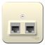 Розетка компьютерная 2-м ОП Blanca RJ45 кат.5E с изолир. пластиной молочн. SE BLNIA045452 APC