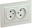 Розетка 2-м СП BRITE РС12-2-БрЖ 10А в сборе без заземл. защ. шторок жемчуж. IEK BR-R20-10-K36-F