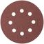 Круг шлифовальный с отверстиями (липучка) 125мм Р 40 алюм./оксидные (уп.5шт) КУРС 39782