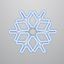 Фигура светодиодная "Снежинка" 60х60см 912LED бел./син. 50Вт IP65 эффект тающих сосулек гибкий неон Neon-Night 501-223