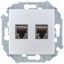Розетка компьютерная 2-м Simon 15 RJ45 кат.6A AMP FTP механизм алюм. 1591564-033