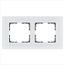 Рамка 2-м G-Glass стекло бел. White Glass Jasmart G1002GW