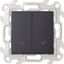 Выключатель жалюзи 10A 250В цвета графит S24 Harmonie | 2410331-038 Simon