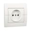 Розетка 1-м СП Дери 16А IP20 без заземл. бакелит бел./бел. LEZARD 702-0202-121B