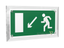 Знак безопасности PT-17328.E08 "Напр. к эвакуационному выходу налево вниз" Белый свет a22468 BS