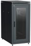 Шкаф сетевой 19" LINEA N 28U 600х1000 мм стеклянная передняя дверь черный | LN05-28U61-G ITK IEK