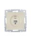 Розетка компьютерная 1-м СП Vesna механизм крем. LEZARD 742-0388-140