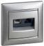 Механизм розетки комп. + телеф. 1-м СП Valena RJ45 CAT.5Е UTP+RJ11 алюм. Leg 770280 Legrand