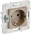 Розетка SKANDY 16А с заземл. защ. шторки безвинт. крепл. SK-R06Sh шампань IEK SK-R14-16-1-K37
