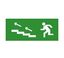 Эвакуационный знак ЭП15 ''По лестнице вверх налево'' 140x280 мм - 140280 TechnoLux