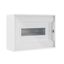Щиток настенный 12мод. IP41 с прозр. дверцей 2 шинами PEN на 8+6 отверст. бел. DKC F12W1WT ДКС