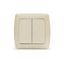 Выключатель 2-кл. СП Маргарита 10А IP20 сл.кость (ivory) UNIVersal М0023-I Союз