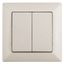 Выключатель двухклавишный скрытого монтажа слоновая кость 10А 250В Intro Solo 4-104-02 - Б0053586 ЭРА