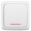 Переключатель одноклавишный наружный с изоляционной пластиной индикацией белый 16А - ВА16-164 HEGEL