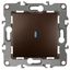 Выключатель одноклавишный скрытого монтажа с подсветкой бронза 10А 250В автоматические (безвинтовые) ЭРА 12 12-1102-13 - Б0019281