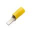Наконечник штыревой плоский НШпИ 2.5-6 желтый QUADRO (50шт) с изолированным фланцем - 2C11P ДКС