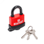 Замок навесной всепогодный с пластиковым кожухом, БУЛАТ ВС 1-П53 ПЛ красный - 13330 ПТК