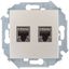 Механизм розетки комп. Simon15 2мод. RJ45 + CAT.6A (АМР FTP) шампань Simon 1591564-034