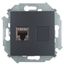 Розетка компьютерная Simon15 RJ45 кат.6A FTP AMP графит Simon 1591563-038