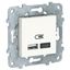 Розетка USB 2-м UNICA NEW тип А+С 5В/2400мА бел. SchE NU501818 APC