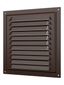 Решетка вентиляционная вытяжная стальная с покрытием полимерной эмалью и сеткой 200х200, цвет Коричневый - 2020МЭ кор ЭРА 17597