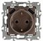 Розетка 2P+E 16A-250В, штор. с 2xUSB 5В-3А, Эра12, бронза (10/100/2000) 12-4109-13 - Б0047847