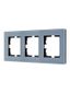 Рамка 3-местн. гориз. VESNA стекло серо-голуб. LEZARD 742-7080-148