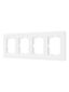 Рамка 4-местн. гориз. VESNA стекло бел. LEZARD 742-5480-149