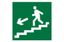 Знак эвакуационный E 14 ''Направление к эвакуационному выходу по лестнице вниз'' 200х200 мм, пластик ГОСТ Р 12.4.026-2001 - pn-e-14 EKF