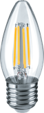 Лампа светодиодная 14 008 NLL-F-C35-6-230-4K-E27 6Вт свеча прозрачная 4000К нейтр. бел. E27 660лм 220-240В Navigator 14008 21356