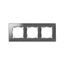 Рамка 3-м Simon82 Detail холодный алюм.; основание хром Simon 8201630-093