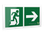 Знак безопасности PS-42226.E35 "Напр. к эвакуационному выходу направо" Белый свет a23566 BS