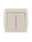 Выключатель 2-кл. ОП Demet 10А IP20 крем. LEZARD 711-0300-101