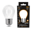 Лампа светодиодная филаментная LED 9 Вт 590 лм 3000К AC185-265В E27 шар P45 теплая матовая колба Black Filament Gauss - 105202109