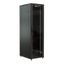 Шкаф напольный 19-дюймовый 27U 1388x600х800 мм ВхШхГ перед. стекл дверь с перфорированными бок. зад. сплошная черный - WR-TT-2768-AS-RAL9004 WRLine 520181